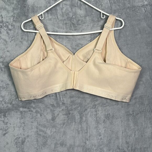 NWT New Cacique Beige Nude Unlined Full Coverage Wireless Bra Size 50D - Picture 7 of 10